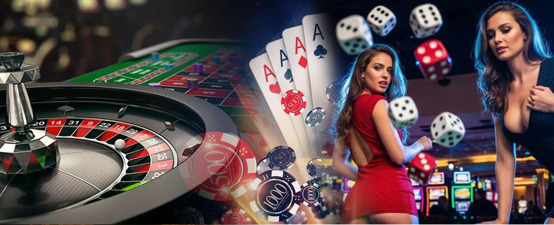 Dynamic online casino background featuring various game elements at jl. raya petir - serang